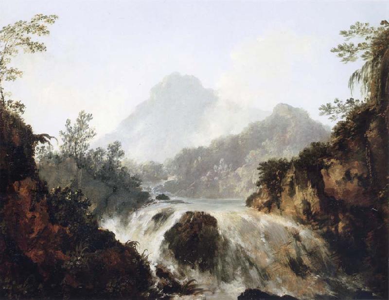 unknow artist A Cascade in the Tuauru Valley,Tahiti France oil painting art
